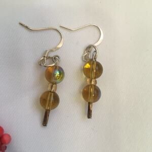Iridescent Handmade Beaded Earrings